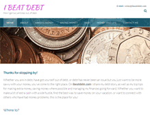 Tablet Screenshot of ibeatdebt.com